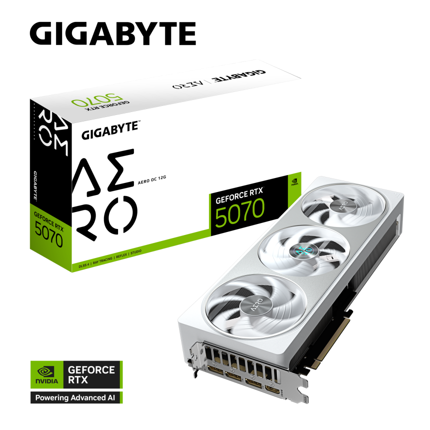 Gigabyte GeForce RTX 5070 AERO OC 12G Graphics Card